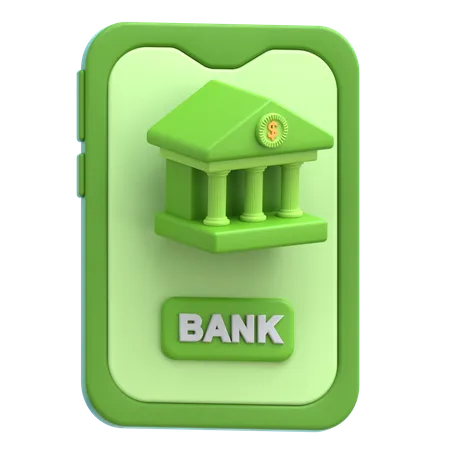 Application bancaire mobile  3D Icon