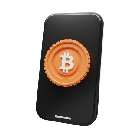 Application Bitcoin  3D Illustration