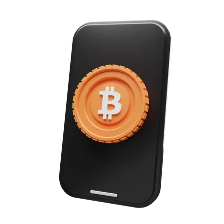 Application Bitcoin  3D Illustration