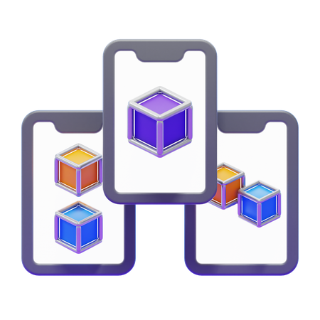 Application blockchain  3D Icon