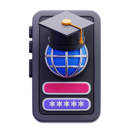 Application d'apprentissage en ligne  3D Icon