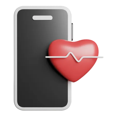 Application de fréquence cardiaque  3D Icon