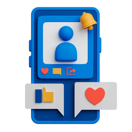 DEMANDE DE MÉDIAS SOCIAUX  3D Icon