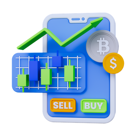 Application de trading  3D Icon