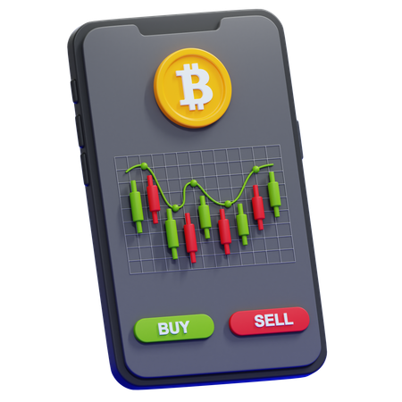 Application de trading  3D Icon