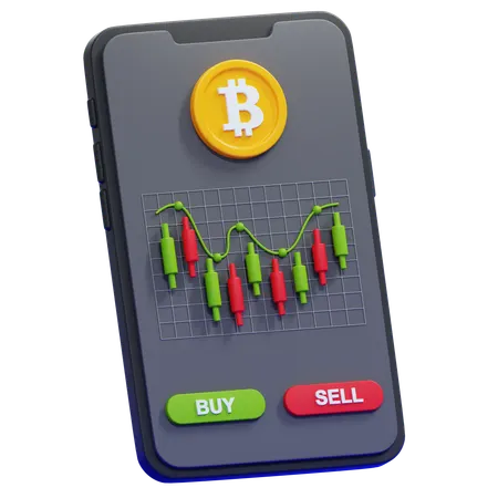 Application de trading  3D Icon