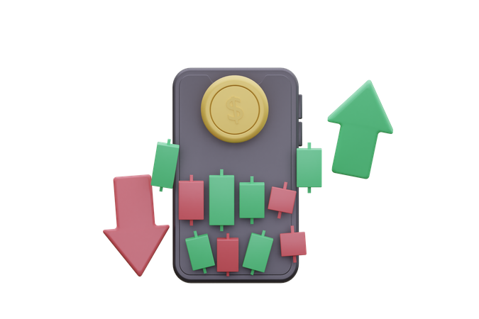 Application de trading  3D Icon