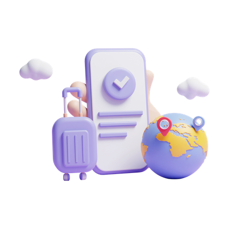 Application de voyage  3D Icon