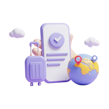 Application de voyage  3D Icon