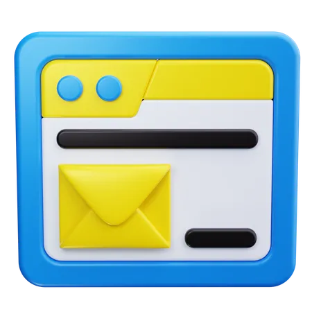 Demande de courrier électronique  3D Icon