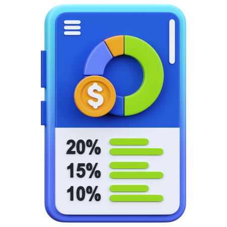 Application financière  3D Icon