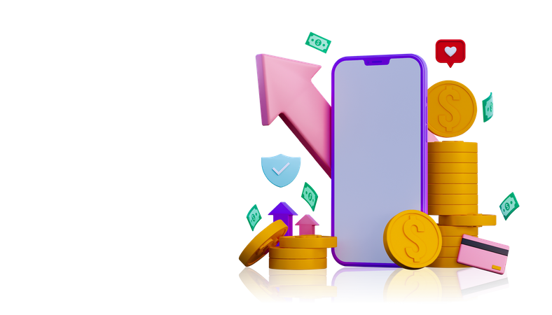Application financière  3D Icon