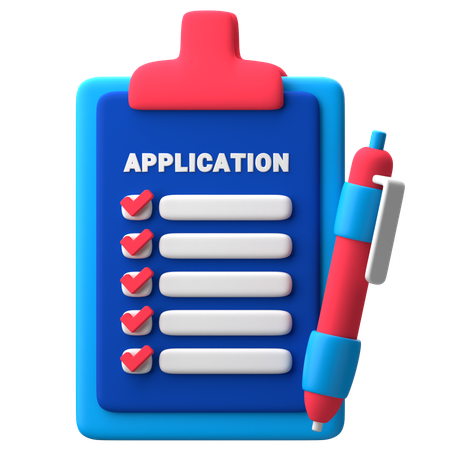 申し込みフォーム  3D Icon