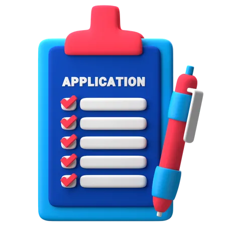 申し込みフォーム  3D Icon
