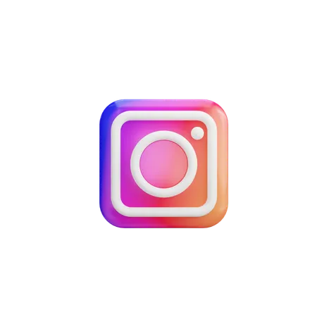 Application instagram  3D Icon