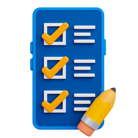 Application de liste de choses à faire  3D Icon