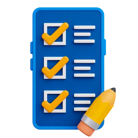 Application de liste de choses à faire  3D Icon