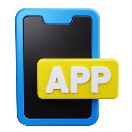 Application mobile  3D Icon