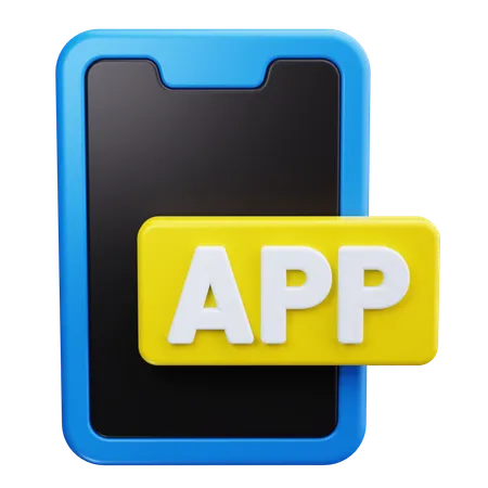 Application mobile  3D Icon