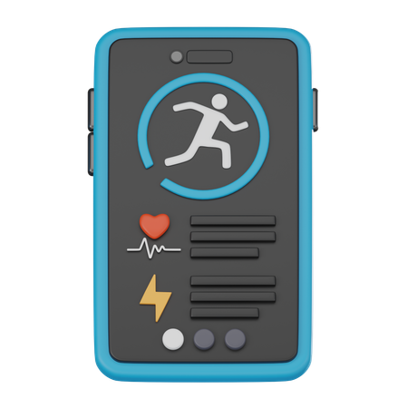 Application mobile de remise en forme  3D Icon