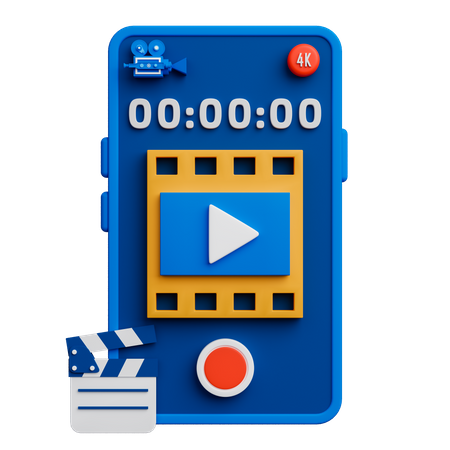 Application vidéo  3D Icon