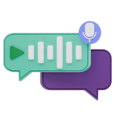 Applications de communication par messages vocaux  3D Icon
