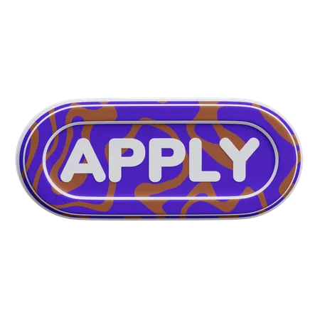 Apply Button  3D Icon