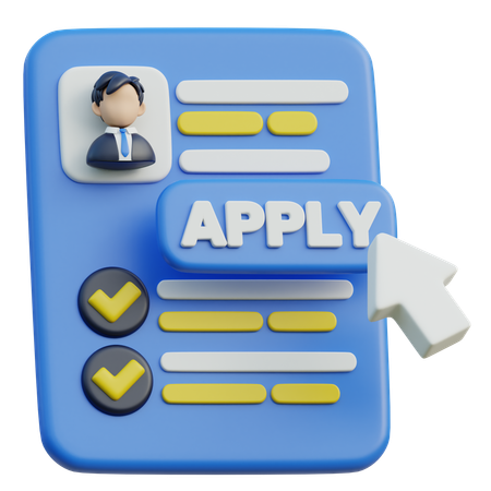 Apply Job  3D Icon