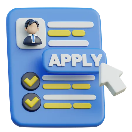 Apply Job  3D Icon