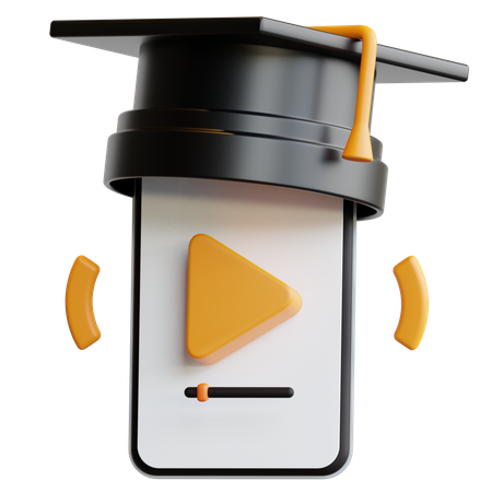 Apprendre sur mobile  3D Icon