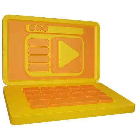 Apprentissage en ligne  3D Icon