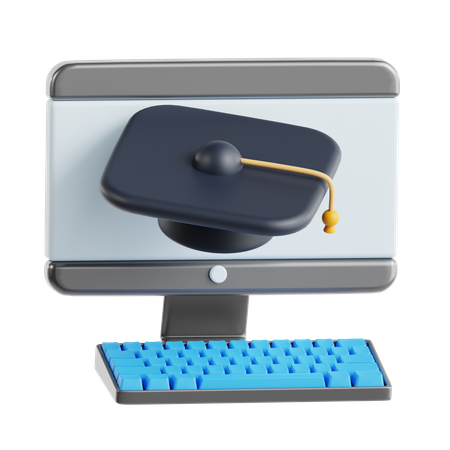 Apprentissage en ligne  3D Icon