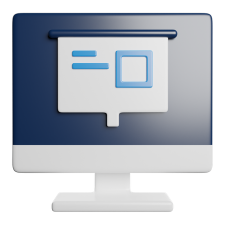 Apprentissage en ligne  3D Icon