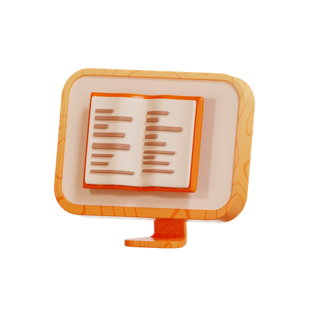Apprentissage en ligne  3D Icon