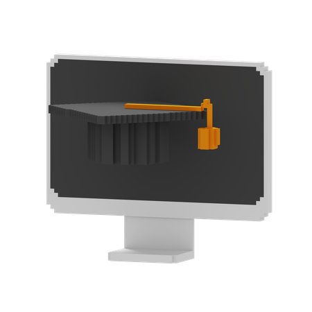 Apprentissage en ligne  3D Icon
