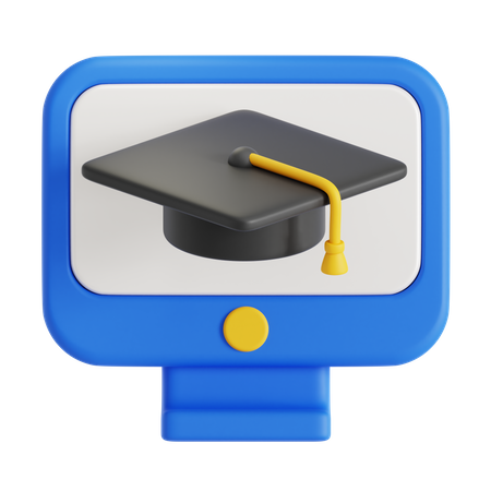 Apprentissage en ligne  3D Icon