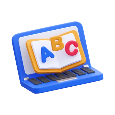 Apprentissage en ligne  3D Icon