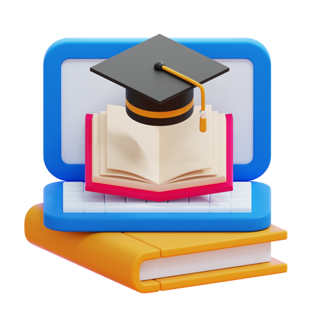 Apprentissage en ligne  3D Icon