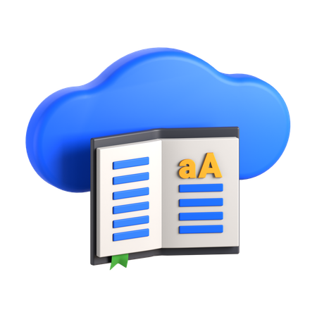 Apprentissage dans le cloud  3D Icon