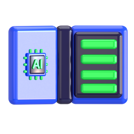 Apprentissage par l'IA  3D Icon
