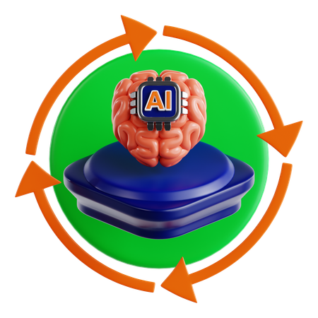 Apprentissage par renforcement  3D Icon