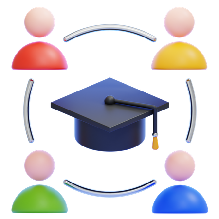 Apprentissage social  3D Icon