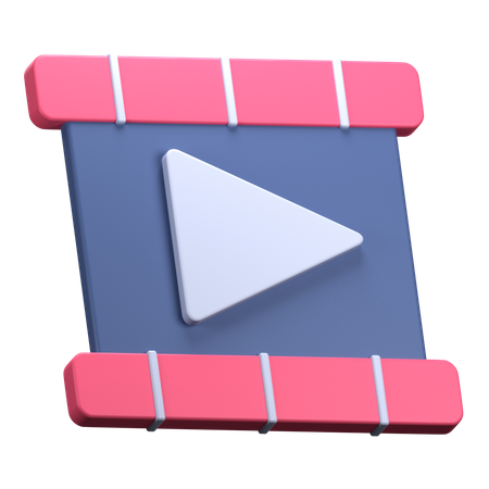 Apprentissage vidéo  3D Icon