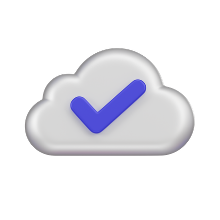 Approbation du cloud  3D Icon
