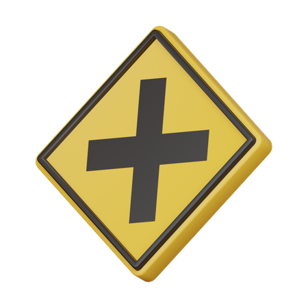 Approche du panneau routier  3D Icon