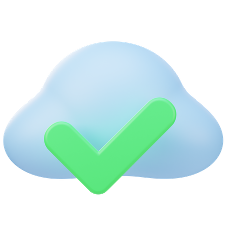 Cloud approuvé  3D Icon