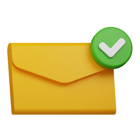 Email approuvé  3D Icon