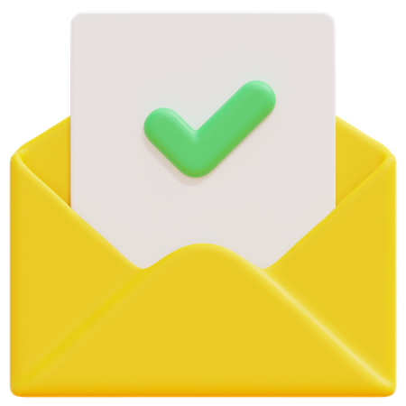 Email approuvé  3D Icon