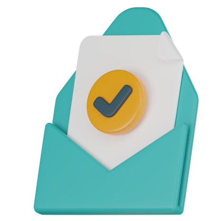 Email approuvé  3D Icon