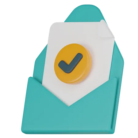 Email approuvé  3D Icon